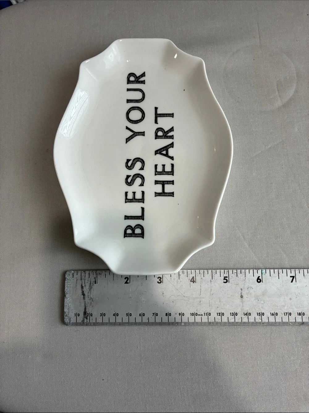White 'Bless Your Heart' Decorative Trinket Dish